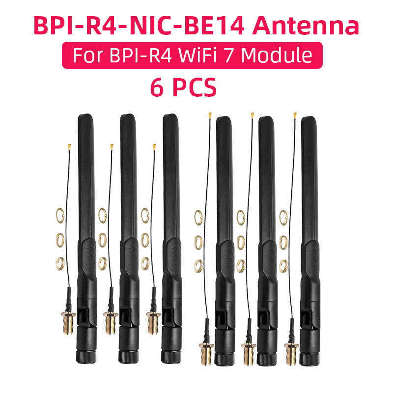Bananapi Bpi R4 Wifi 7 - Banana Pi BPI-R4 BPI-R4-NIC-BE14 WiFi 7-Modul-Antennen