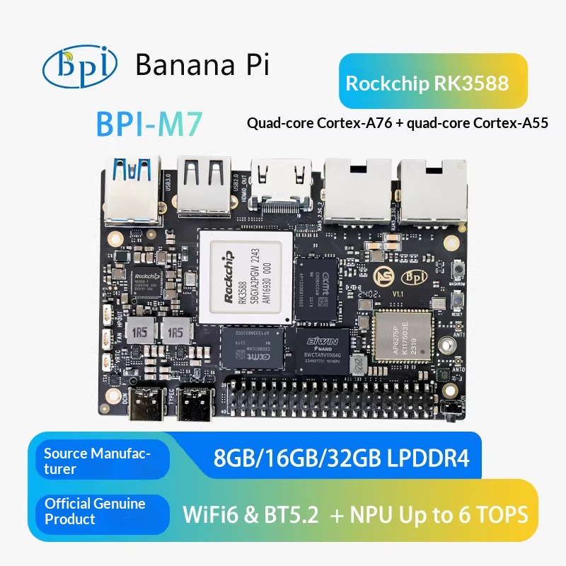 Banana Pi Bpi M7 Rk3588 - Banana Pi BPI-M7 Rockchip RK3588 Octa-Core